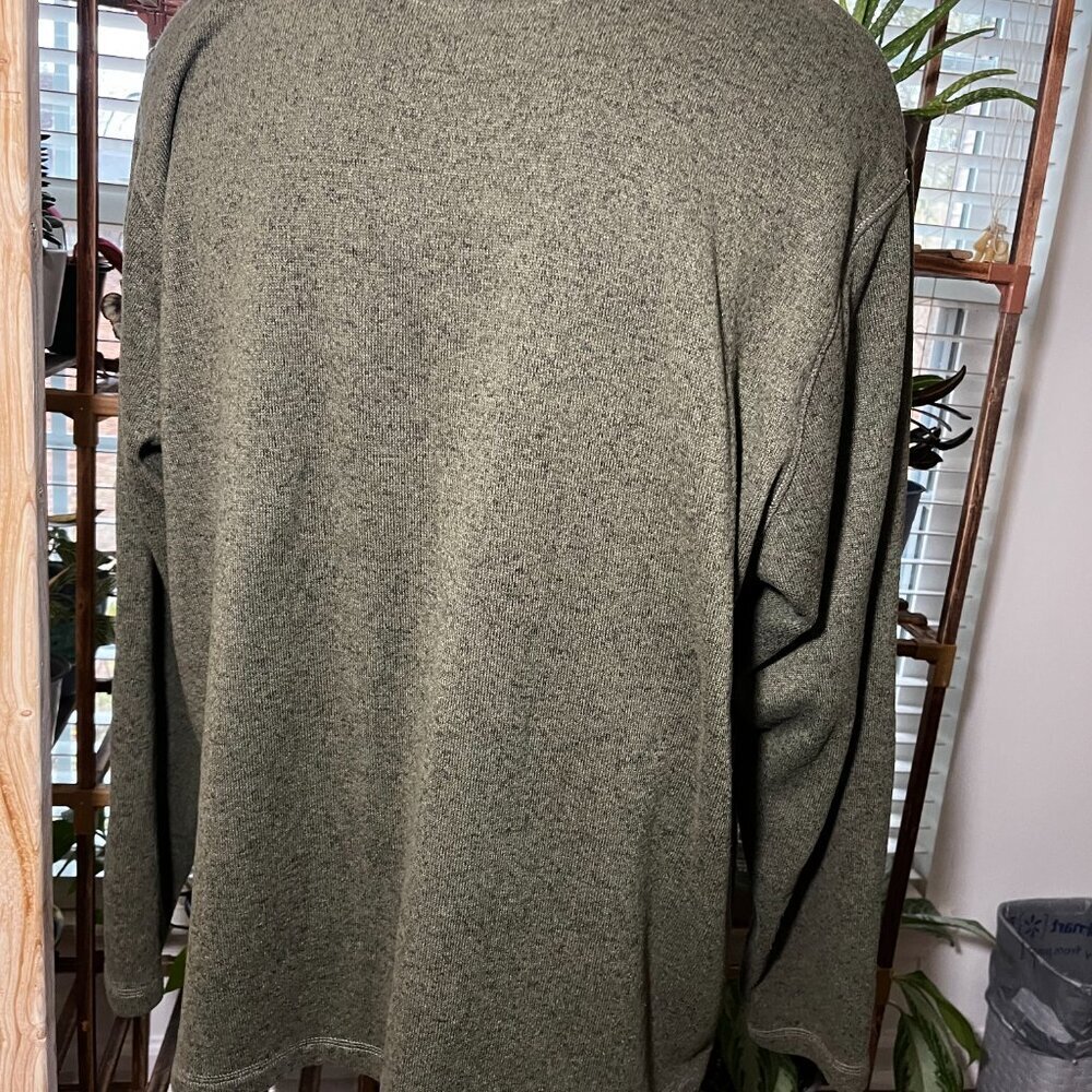 Wrangler Green Fleece Quarter Zip Pullover Men 2XL - Picture 2 of 5